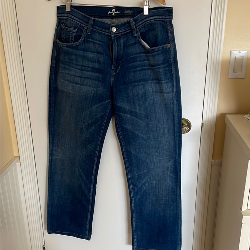 Men's Blue Jeans by 7 For All Mankind Austyn Size 36 EUC/LN